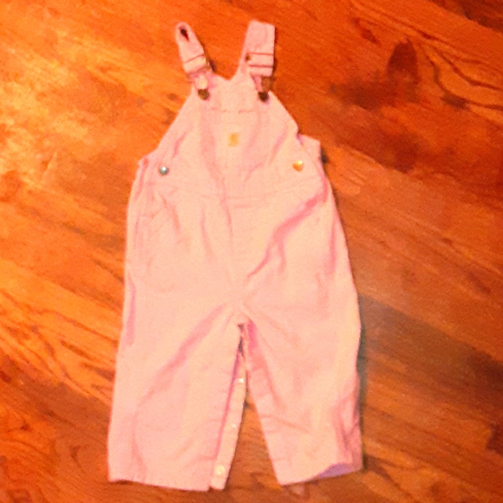 Girl 12months Pink Carhart overalls